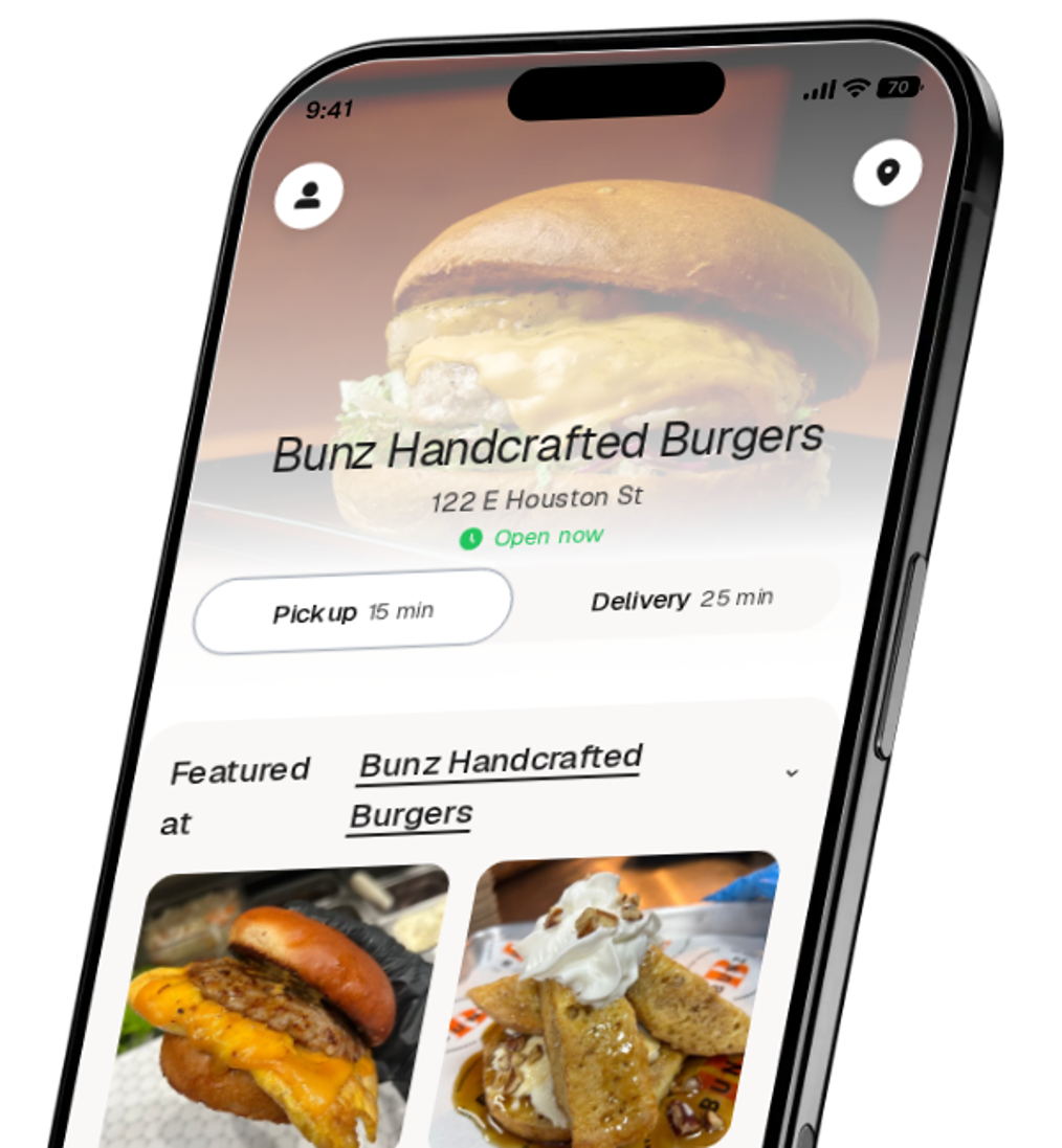 Bunz Handcrafted Burgers app preview